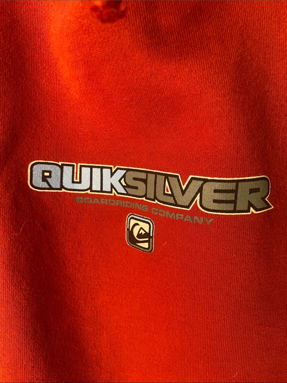 Vtg Quiksilver Men's XL Red Pullover Hoodie - Logo Fleece Sweatshirt - 1541 - Picture 3 of 11